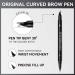EONFAVE Eyebrow Pen Hair Drawing 2in1 DualEnd Microblading Eyebrow Pen Waterproof and Eyeliner Curved Eyebrow Pencil with 2 Points Precise Brush Tip Natural Dark Brown - Buy Online on GoSupps.com