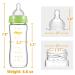 Matyz 8oz Glass Baby Feeding Bottle with Nipple - BPA Free, Easy to Hold & Clean - Green Lids - Wide Neck Breastmilk Bottle - Buy Online on GoSupps.com