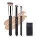 Foundation Brush for Liquid Makeup Under Eye Concealer Brush Kabuki Set Small Angled Face Cream Blending Air Brushes Dense black