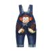 KIDSCOOL SPACE Baby Boy Girl Jean Overalls Toddler Denim 3D Monkey Dungarees Pants 2-3 Years Blue-1575