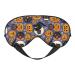 Spooky Cats and Halloween Pumpkins Print Sleep Eye Mask Blindfold with Elastic Strap Headband Soft Eye Cover Eyeshade for Night Sleeping Travel