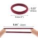 50 Pcs Seamless Thick Hair Ties in Burgundy Red - Soft Ponytail Holders for Women - Buy Online on GoSupps.com