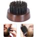 Boar Bristle Beard Brush with Wooden Handle | Round Beard Brush for Men | Dark Brown - Buy Online on GoSupps.com