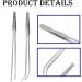 2PCS Long Tweezers Reptile Feeding Tongs Tip Tweezers Curved Tweezers Blunt Tweezers Suitable for Gardening Work Cooking LABS Aquarium Plants Clip Water Grass Tweezers - Buy Online on GoSupps.com