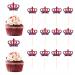 14PCS Coronation Cake Toppers Cupcake Decorations King Charles Coronation Decorations Kings Coronation Party Decorations 2023 Cake Toppers Union Jack Cake Decorations for King III Street Party