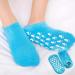2 Pairs Soft Gel Spa Moisturizing Socks for Repairing Dry Cracked Feet - Blue & Pink - Buy Online on GoSupps.com