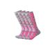 XIKUN Ski Socks Men Women Warm Skiing Socks High Performance Outdoor Winter Sport Socks Shoe Size:Men 4-12,Women 5-13 2 Pair Pink X 2 Pair