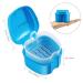 Denture Case with Strainer - Dental Orthodontic Retainer Storage Box (Blue) - Buy Online on GoSupps.com
