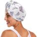 Butterflies Dry Hair Cap Set - 2 Piece Quick Drying Towel & Button Headband | Super Absorbent Soft & Comfortable for All Hair Types - Buy Online on GoSupps.com