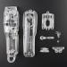 Amagogo DIY Assembly Hair Clipper Housing Kit Front Top Back Bottom Motor Cover Full Set for 8148 8591 850 Clipper Hair Clippers Clear - Buy Online on GoSupps.com