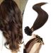SEGO Extensions Real Hair Keratin U-Tip Remy Human hair extension 50 strands medium brown#4-1 22 "(56cm) -50g 55 cm medium brown#4