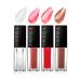 Mirror Lip Oil 4PCS Lip Oil Lip Glaze No-Sticky Gloss Lip Balm Lip Care Shiny Transparent Tinted Lip Oil Long Lasting Nourishing Smooth Lip Care Lip Gloss Liquid Lipstick for Women (SET A)