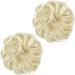 SARLA 2PCS Messy Hair Bun Hair Piece Small Scrunchies Synthetic Bun Hairpieces (Beach Blonde) - Updo Hair Extensions for Women and Girls - Buy Online on GoSupps.com