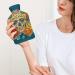 Hot Water Bottle with Lid - Skull Rubber Pain Relief Bag | Cramps Foot Warmer & Hot/Cold Therapy - Buy Online on GoSupps.com