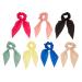 Chiffon Scarf Hair Scrunchies 14 Pack - 7 Striped 7 Solid - Women's Stylist Accessories - Buy Online on GoSupps.com
