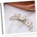 DOITOOL Floral Hair Comb Wedding Bride Hair Comb Bride Hair Accessories Flower Hair Comb Hair Accessories for Wedding Rhinestone Hair Accessories Hair Side Comb Manual Miss Veil - Buy Online on GoSupps.com