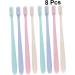 Buy FRCOLOR Soft Bristle Charcoal Toothbrushes - Eco-Friendly Wheat Straw Travel Set for Gum Care & Camping | 8pcs - Buy Online on GoSupps.com