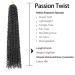 Passion Twist Hair Extensions - 7 Packs of 24-Inch Crochet Hair for Long Bohemian Styles - 1B Color - Yddm Authentic - Buy Online on GoSupps.com