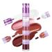 4 In 1 Lip Stain 3 Vivid Color Lip Tints and Clear Lip Gloss Contains Lip Oil Gloss and Velvety Lip Tint for Matte/Plumping Glossy Lip Look Moisturizing Non-Sticky Long-Lasting Smudge-Proof