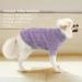 Winter Warm Knitting Wool Dog Sweater & Coat for Small & Medium Breeds - Perfect for Teddy Chihuahua Shiba Inu Bulldog - Purple - Buy Online on GoSupps.com
