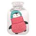 Heat bottle with reference 2 l of hard-wearing warm-up bag for handwheel warmer shoulder and neck pain cramps heating press and heat therapy pattern of sweet happy winter penguin