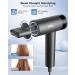 1500W High Speed Hair Dryer - Low Noise Ionic Blow Dryer with 4 Heat Settings & 3 Speeds - Fast Drying for Home & Travel - Grey - Buy Online on GoSupps.com