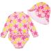 BONVERANO Baby Girls Swimsuit UPF 50+ Long-Sleeve Zipper One Piece - 9-12 Months Star Fish - Buy Online on GoSupps.com