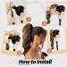 ShowCoco 32 Inch Flexible Wrap Around Ponytail Extension - Long Curly Synthetic Hairpiece for Women - 1B Color (100g) - Buy Online on GoSupps.com
