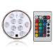 Multicolor remote control RGB LED underwater lighting waterproof color change Led Magic Light for Vase Base Floral aquarium pond wedding (1piece flower)