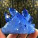 Stone Blue Titanium Rainbow Aura Lemurian Quartz Cluster Crystal Point Balance Gemstone Decoration Crystal Cluster (Size : 60-70g)