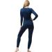 TSLA Women's Thermal Underwear Set - Soft Fleece Lined Long Johns - Winter Warm Base Layer Top & Bottom - Navy, Medium - Buy Online on GoSupps.com