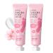 2 Pack Cherry Blossom Moisturizing Foot Cream for Dry Cracked Skin with Aloe Vera Nourishing Rough Feet and Hands Non-Greasy Fast Absorbing for All