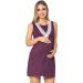 Purpless Maternity Sleeveless V-Neck Lace Detail Nightdress - Plum Melange | 4141n - Buy Online on GoSupps.com