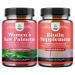 Bundle of Extra Strength Saw Palmetto for Women with Maca Root & Biotin for Stronger Healthier Looking Hair and Potent Biotin Promotes Hair Growth Prevents Hair Loss - Introduces Better Skin Nails