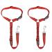 SlowTon Headrest Dog Car Seat Belt 2 Pack Adjustable with Elastic Nylon Bungee Buffer Durable Headrest Seat belt Pet Dog Car Safety Harness Restraint Red 2-Headrest