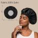 2 PSC Large Satin Bonnet for Women - Adjustable Black Leopard Silk Hair Cap for Night Sleeping - Buy Online on GoSupps.com