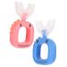 Partykindom 2st U-shaped toothbrush for children Children's manual and brush Tools for toddlers You give mouth cleaner a manual U-shape U-toothbrush pp baby products for children household