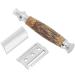 Safety Razor Bamboo Handle - Eco-Friendly Manual Shaver for Men & Women | Portable Beard & Body Hair Trimmer - Buy Online on GoSupps.com