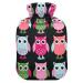 Hot Water Bottles with Cover Cute Owl Hot Water Bag for Pain Relief for Women Girls Kids Hot Water Bottle Water Bag 2 Liter