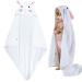 Flyish Direct bathing poncho with hood 100% cotton baby towel hood baby bathing poncho newborn hooded towel 70x70 cm white 70*70cm