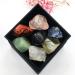7 Chakra White Quartz Gift Meditation Set CrystalStone Box Set NaturalReiki Decoration Household About 2-3cm 1 Set