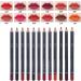 12 Colors Lip Liners Pencil Set Mattee Waterproof Lip Liner Pencil Lipstick Pen Long-lasting Comestic Tool Long Lasting Makeup Lip Liners - Buy Online on GoSupps.com