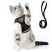 Supet Cat Harness and Leash Set for Walking Cat and Small Dog Harness Soft Mesh Puppy Harness Adjustable Cat Vest Harness with Reflective Strap Comfort Fit for Pet Kitten Puppy Rabbit Small (Chest: 11" - 13") Black
