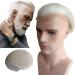 Gray white Human Hair Toupee for men NLW European human hair pieces for men Hair unit replacement System Man piece soft (White-Full Lace base) #White Full Lace - Buy Online on GoSupps.com