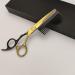 Hair Cutting Scissors 2 in 1 Hair Trimming Scissors Detachable Comb Ultra - Hair Cutting Tools Multipurpose Salon Hairdressing Shears for Precise Cutting Black Copper - Buy Online on GoSupps.com