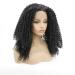 Buy Small Curly Black Fluffy Wig - Front Lace Chemical Fiber for Men | Long Curly Hair Wig - Buy Online on GoSupps.com