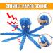 Squeaky Dog Soft Toy No Stuffed Octopus Dog Chew Toy with Crinkle Paper Plush Dog Teeth Cleaning Toy for Medium Large Dog (Blue) - Buy Online on GoSupps.com