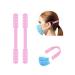 TBOC adjustable mask extension - Pack 2 units Ohrhaken rose Silicone ear holding for mouth protection mask extender to extend rubber band with adjusting buckles for neck and ear pain pink pain