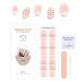 20 Stickers Semi Cured Nail Wraps Soft Self-Adhesive Gel Nail Stickers UV Gel Nail Polish Strips Manicure Stickers Set - Gradient Black Polk Dot Pink Smudge With Dot