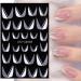 French Nail Art Stickers Decals for Women Metal Golden Line Nail Supply 3D Self-Adhesive Sparkly White Blue Heart Wave Glitters Strips Lines French V Design Manicure Tips Nail Art Decoration 7 Sheets French a